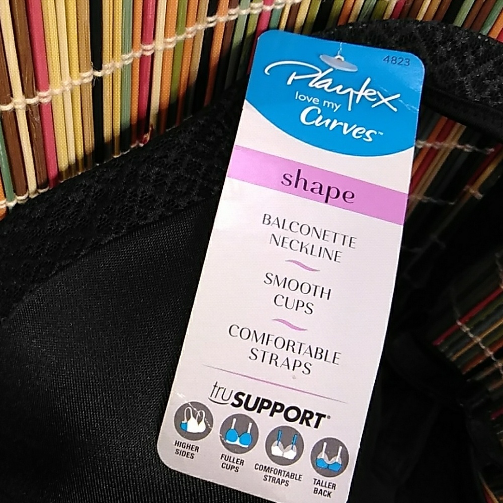 New PLAYTEX  BRA BLACK SIZE 42C - Picture 7 of 8